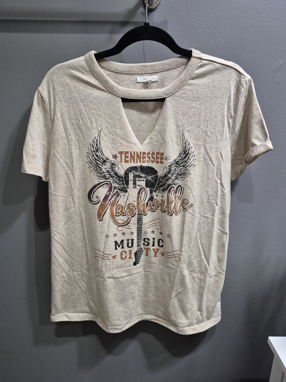 2 For $20 - Maurices Beige Nashville Graphic Short Sleeve Tee